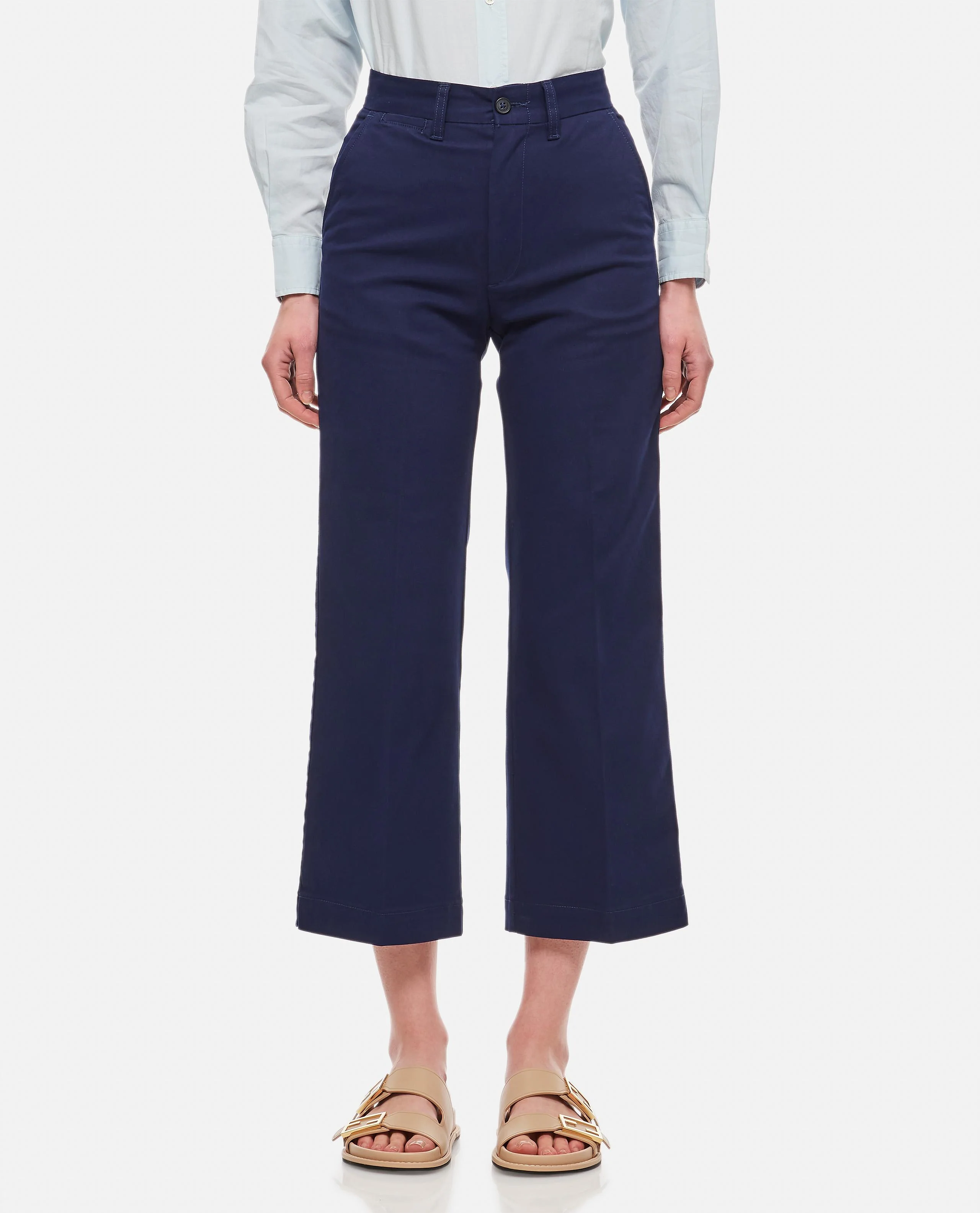 PANTALONI CHINO A GAMBA LARGA