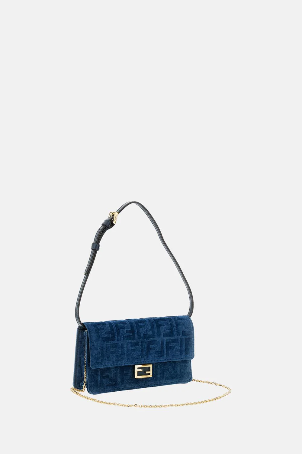 PORTAFOGLIO CON CATENA IN DENIM FLOCK - Image 2