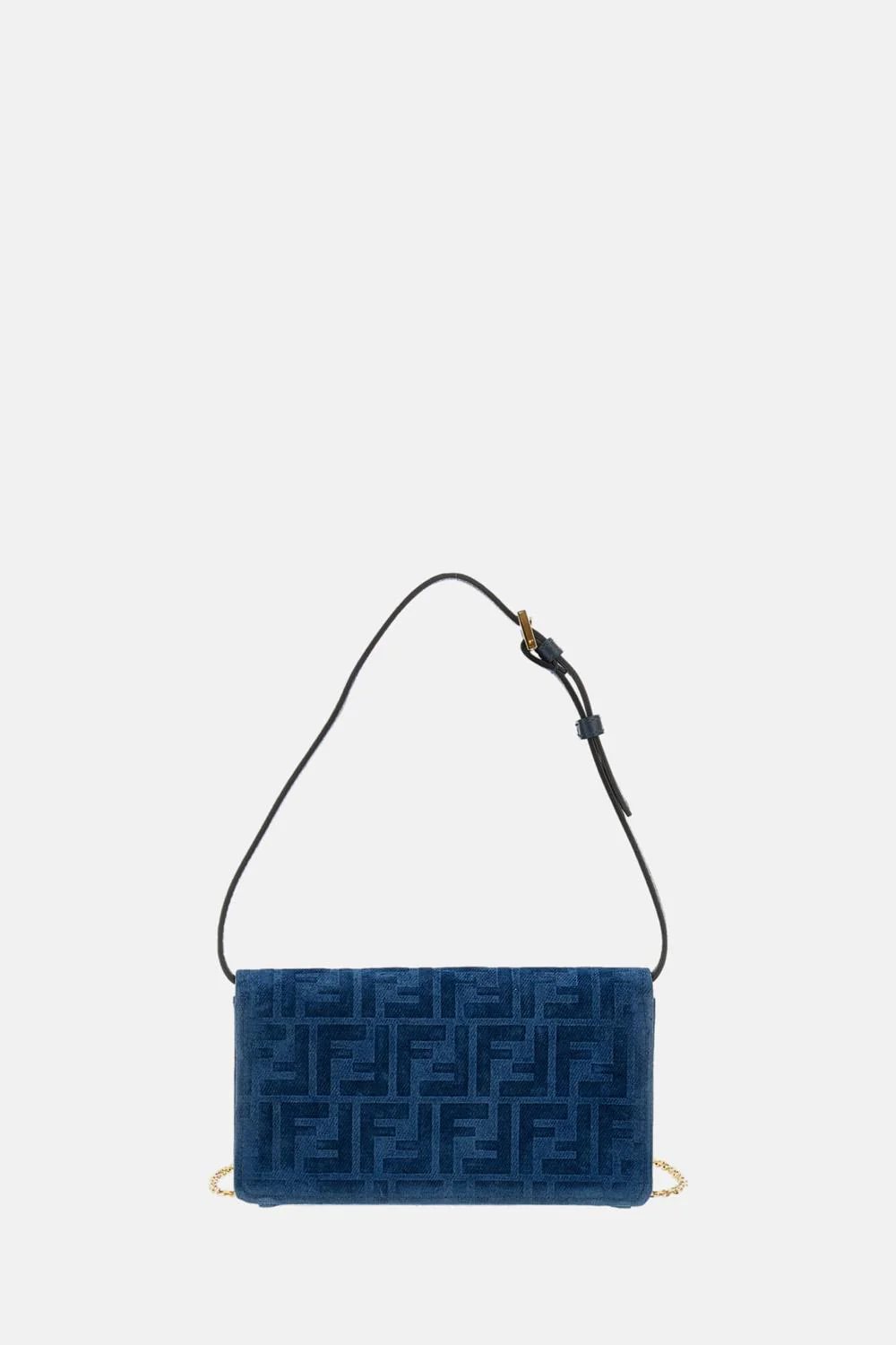PORTAFOGLIO CON CATENA IN DENIM FLOCK - Image 3