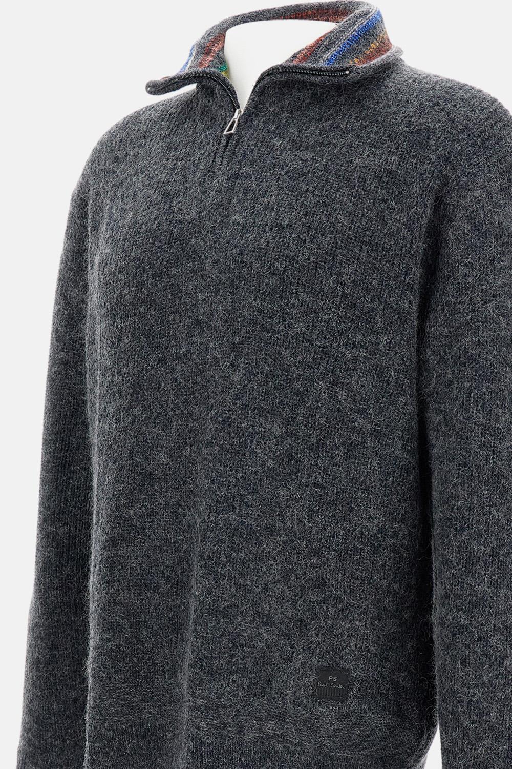 MAGLIONE DA UOMO CON ZIP - Image 3