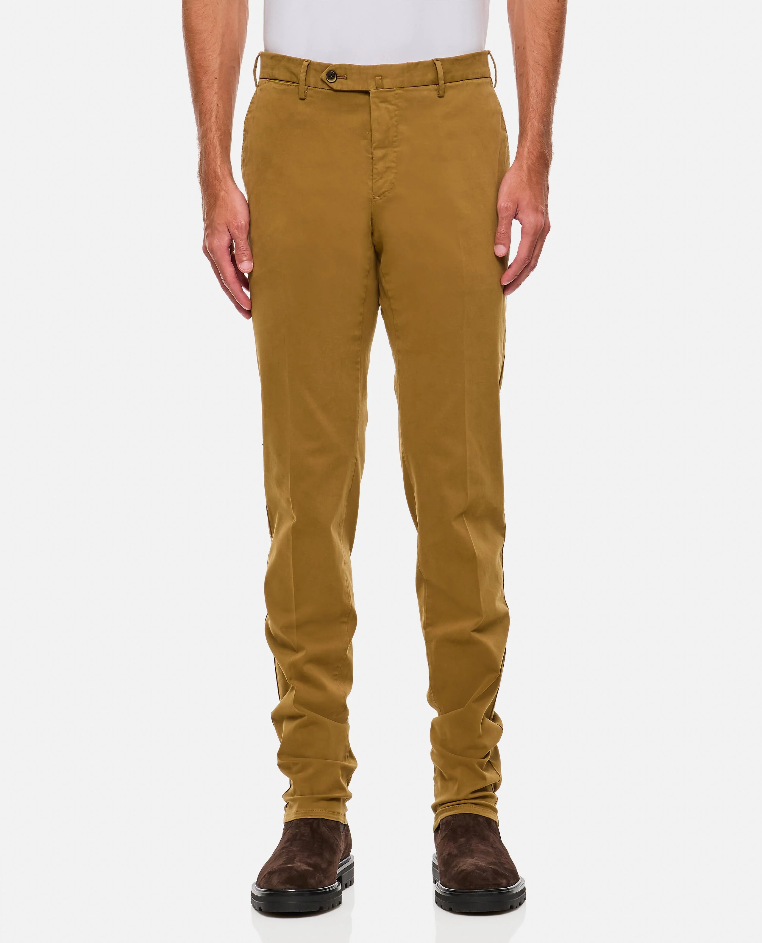 PANTALONI SLIM IN COTONE