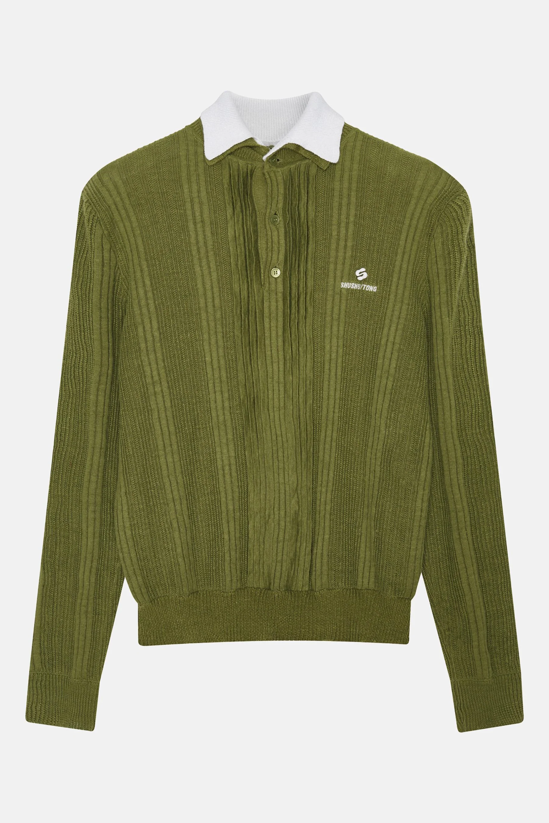 PULLOVER A MAGLIA CON COLLETTO A CONTRASTO