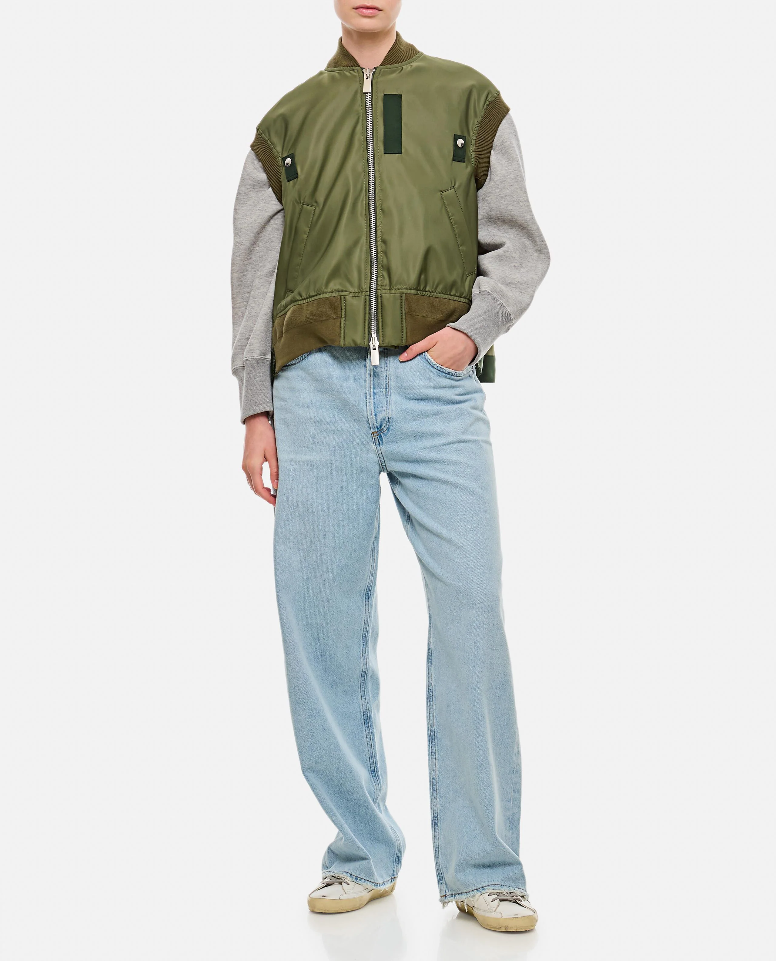 BOMBER SMANICATO IN NYLON