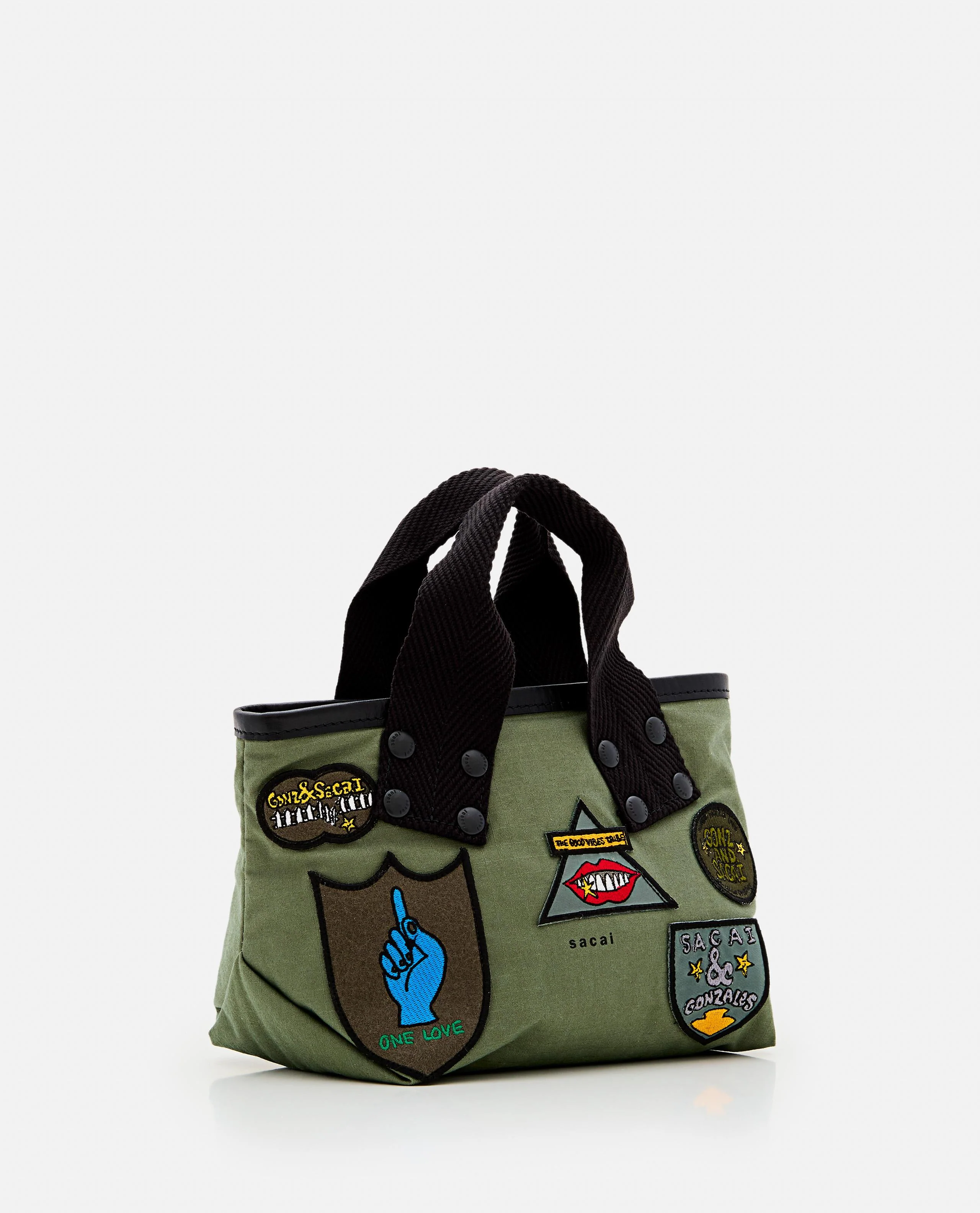 BORSA TOTE PICCOLA SACAI X MARC GONZALES CON PATCH - Image 3