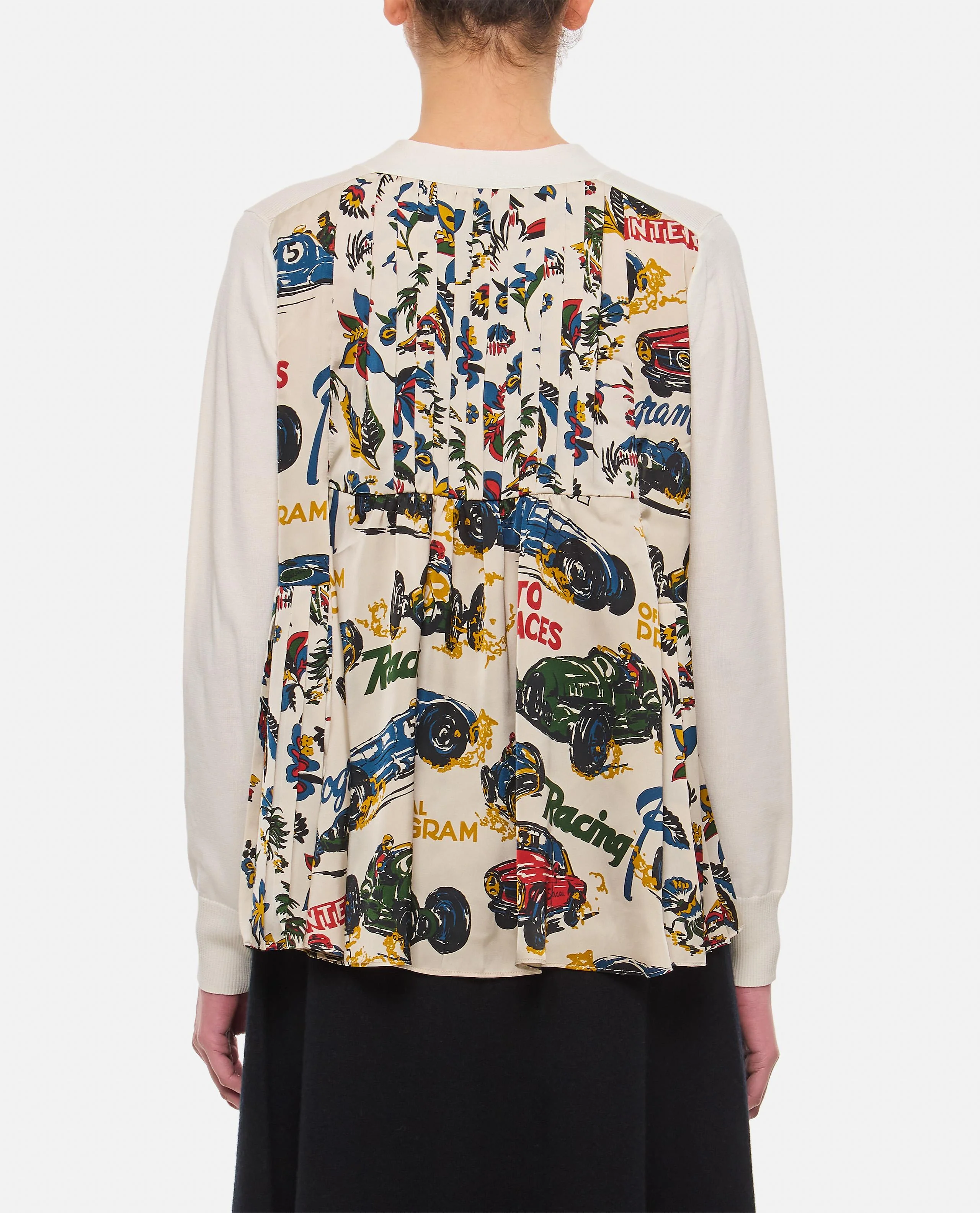 CAR RACE / TROPICAL PRINT CARDIGAN - Image 3