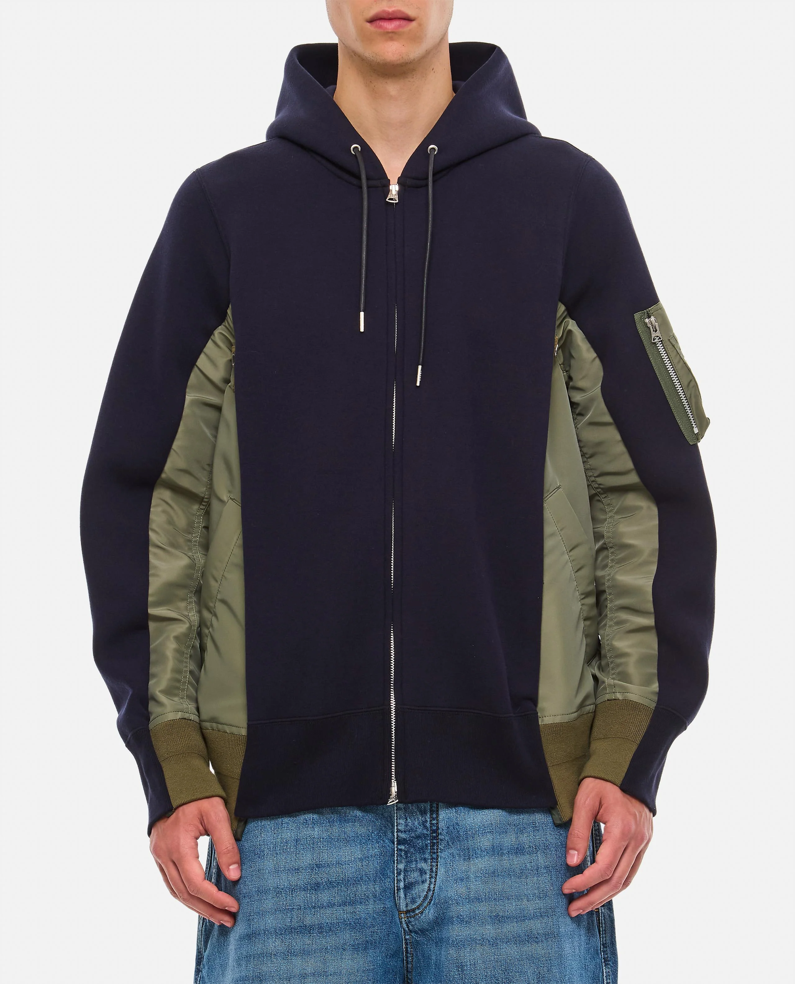 FELPA CON CAPPUCCIO IN COTONE E NYLON - Image 2
