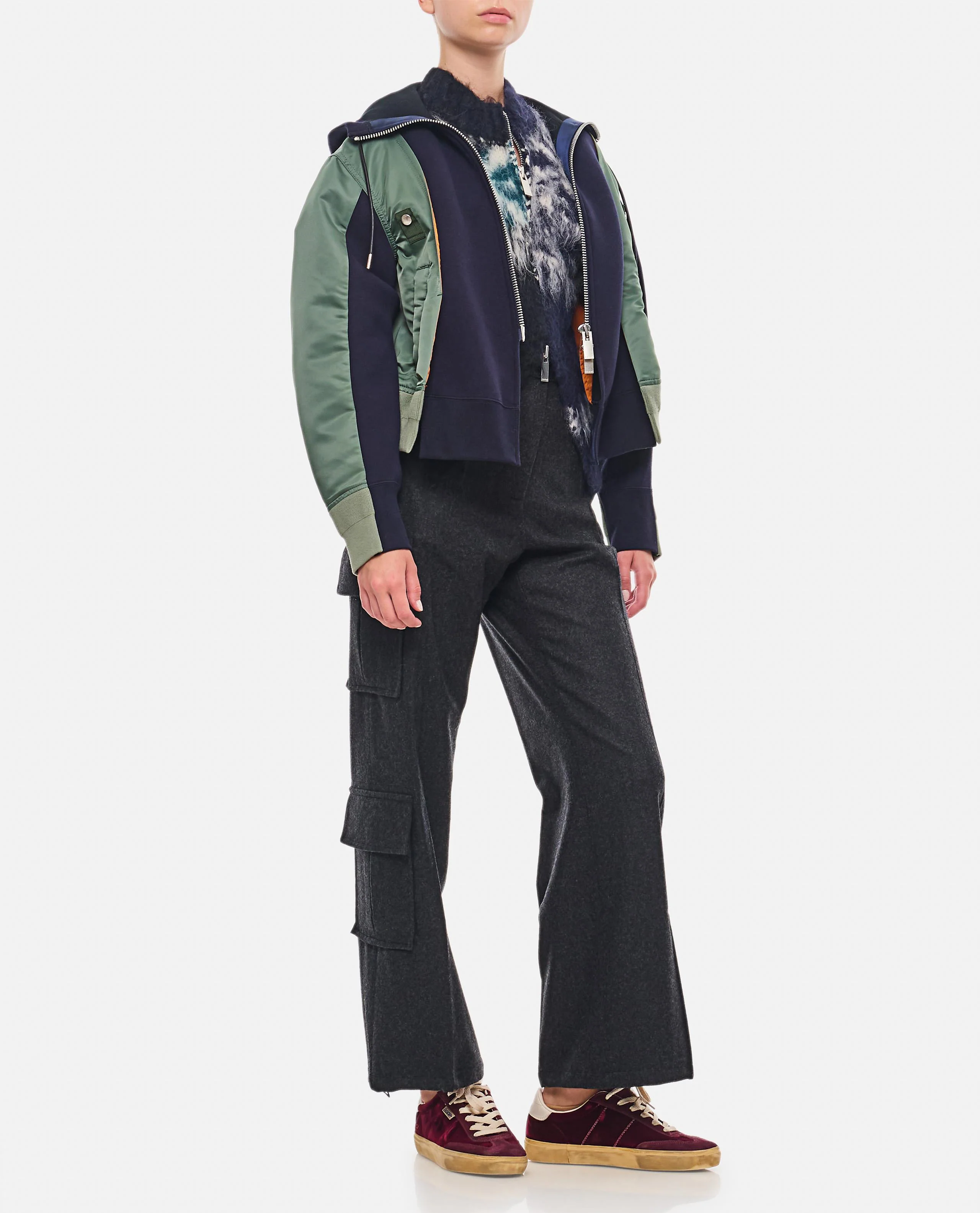 FELPA CON ZIP IN NYLON - Image 2