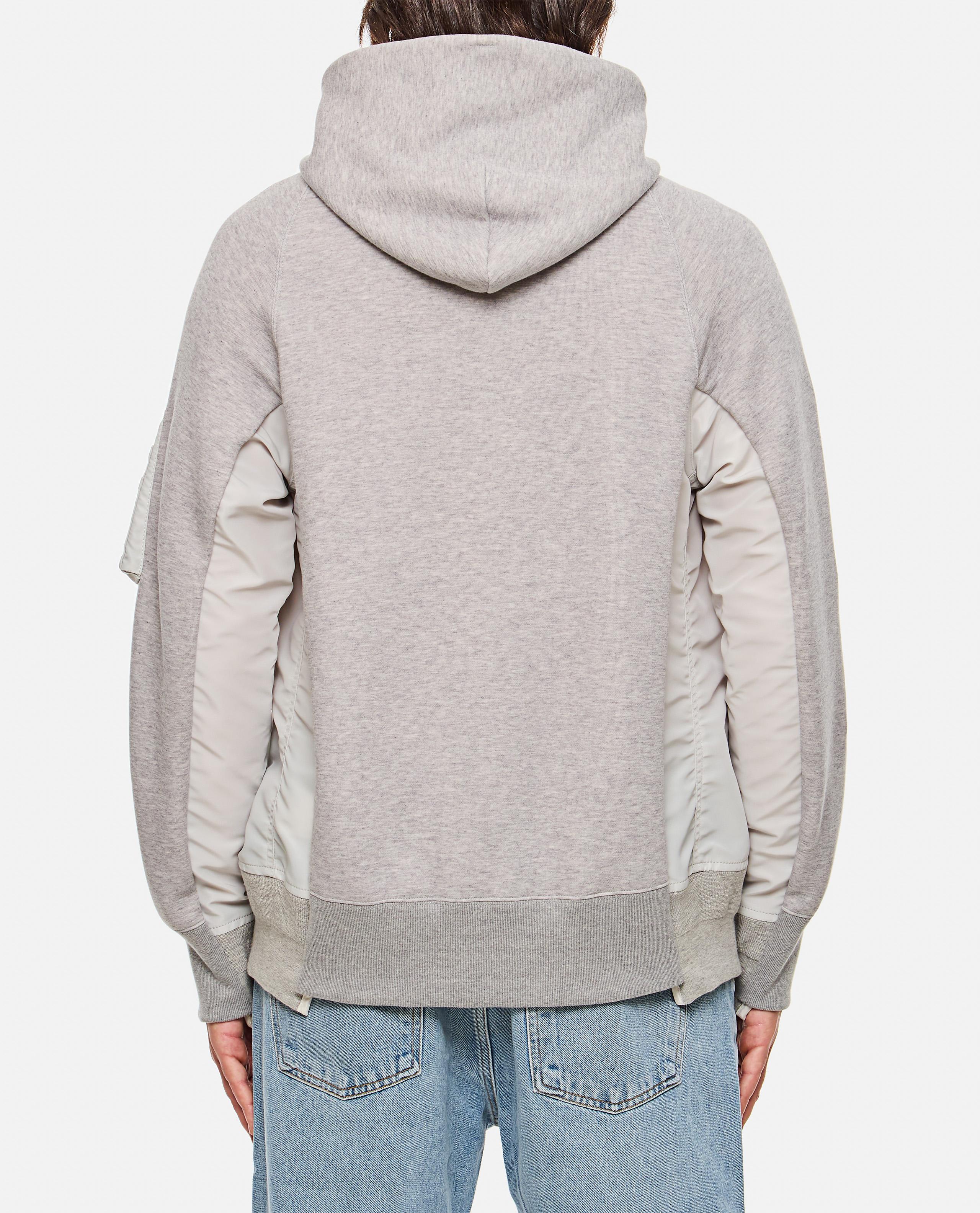 FELPA IN SPUGNA CON CAPPUCCIO IN TWILL E NYLON - Image 3