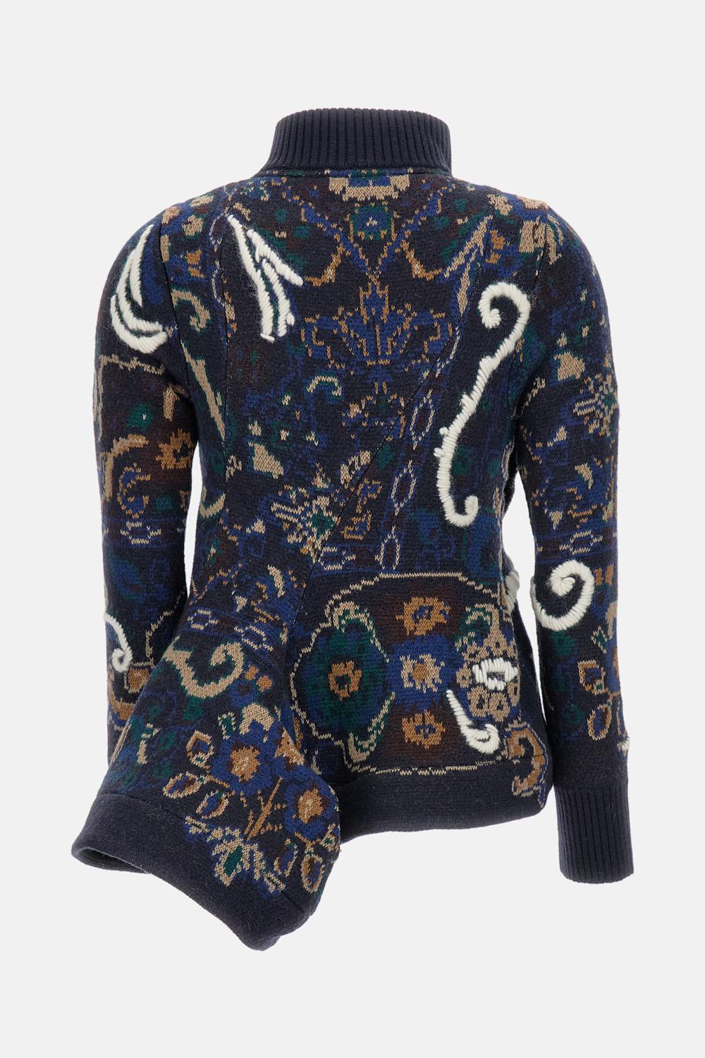 GIACCONE IN MAGLIA JACQUARD FLOREALE - Image 2