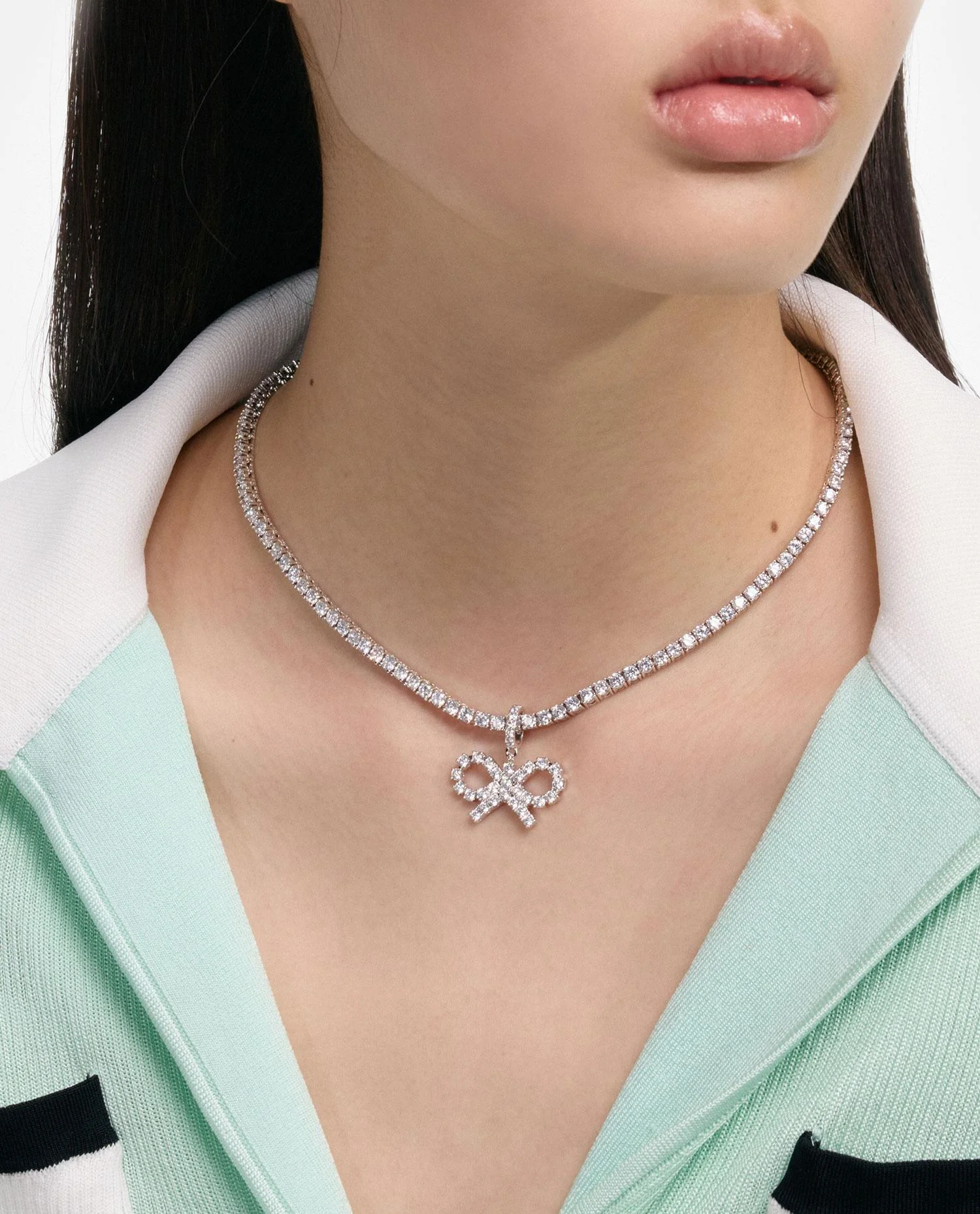 COLLANA FIOCCO CON CRISTALLI - Image 3