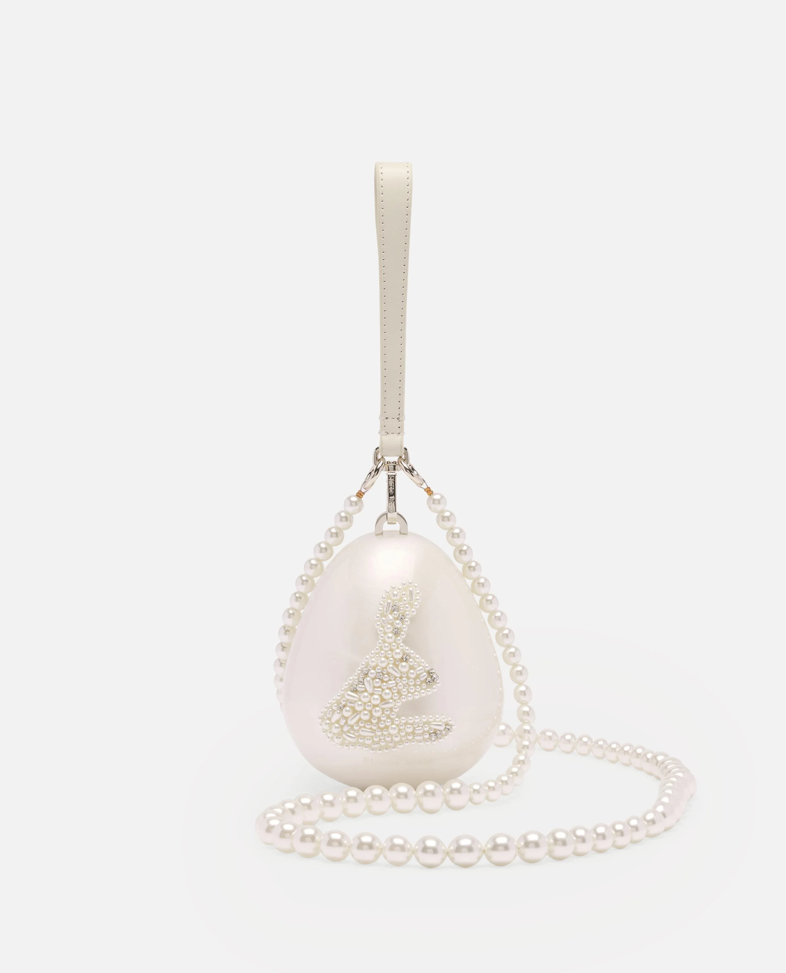 BORSA UOVO CON PERLE