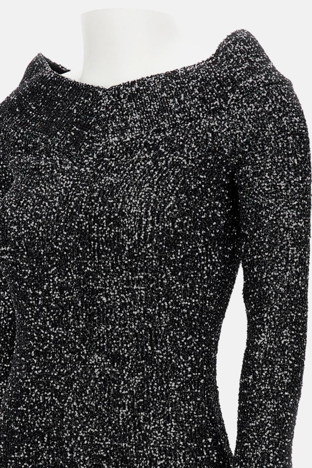 TOP A MANICHE LUNGHE CON PAILLETTES - Image 3