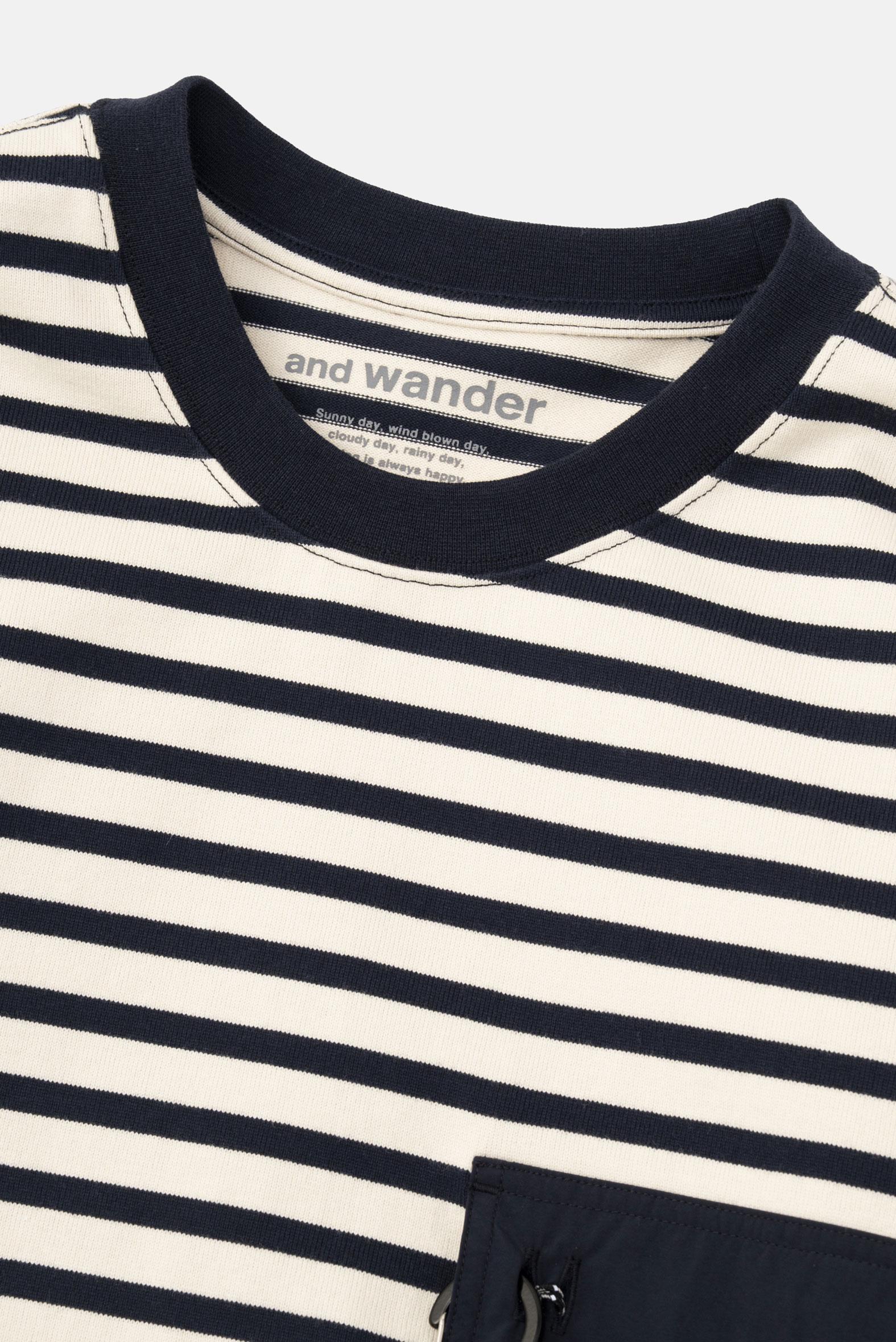 T-SHIRT A RIGHE CON TASCHINO - Image 3