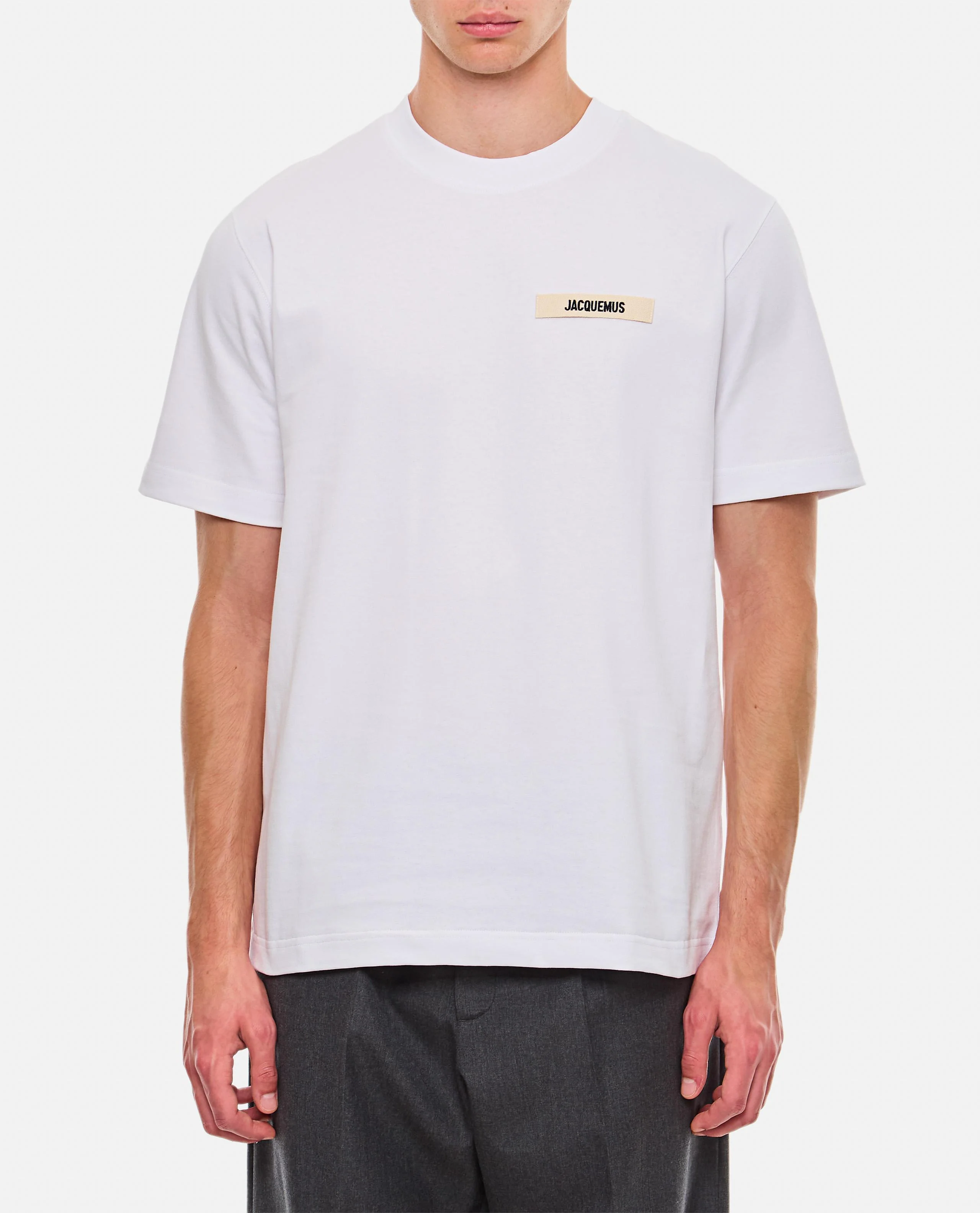 T-SHIRT CON LOGO GROS GRAIN