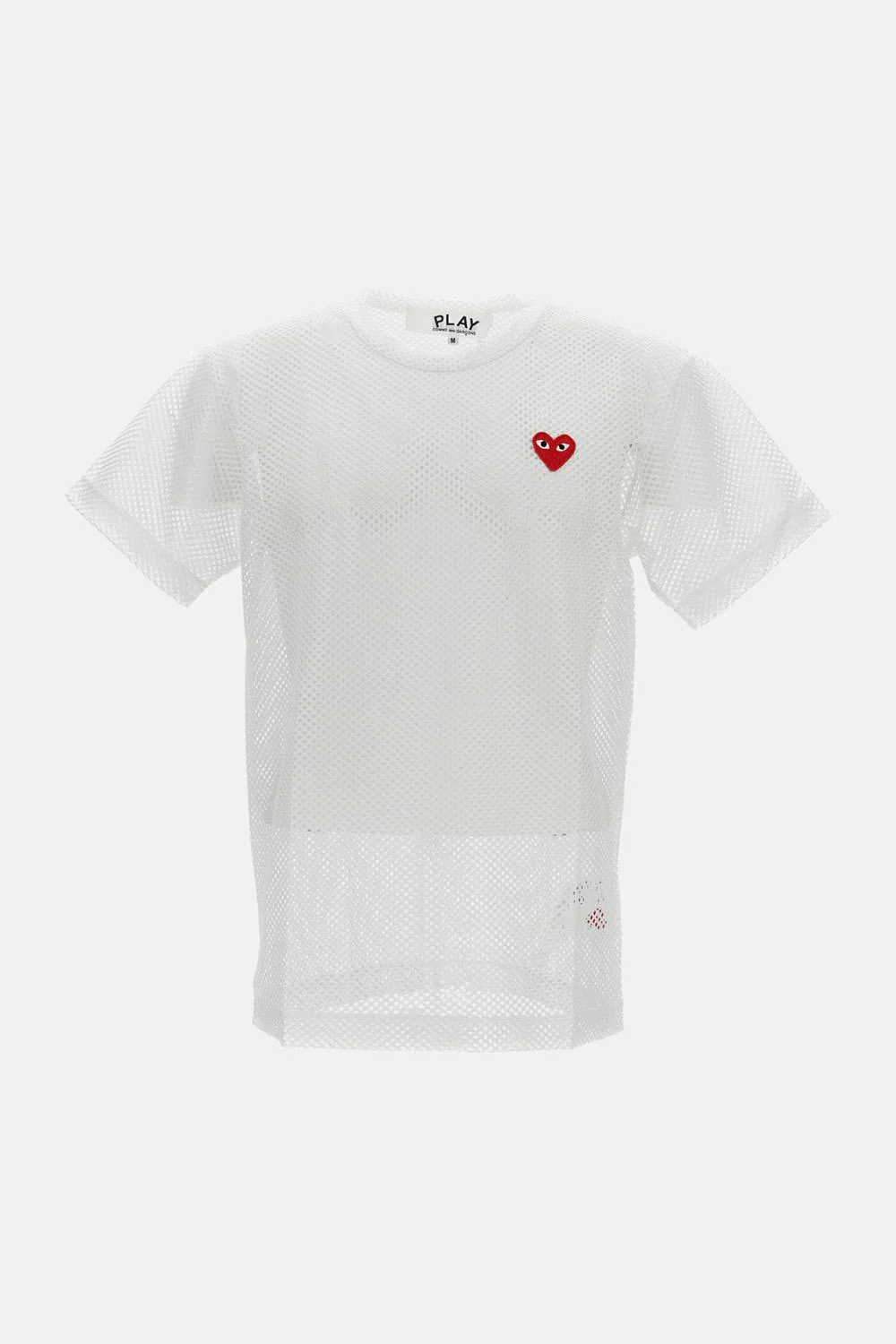 T-SHIRT IN RETE EMBLEM CUORE ROSSO