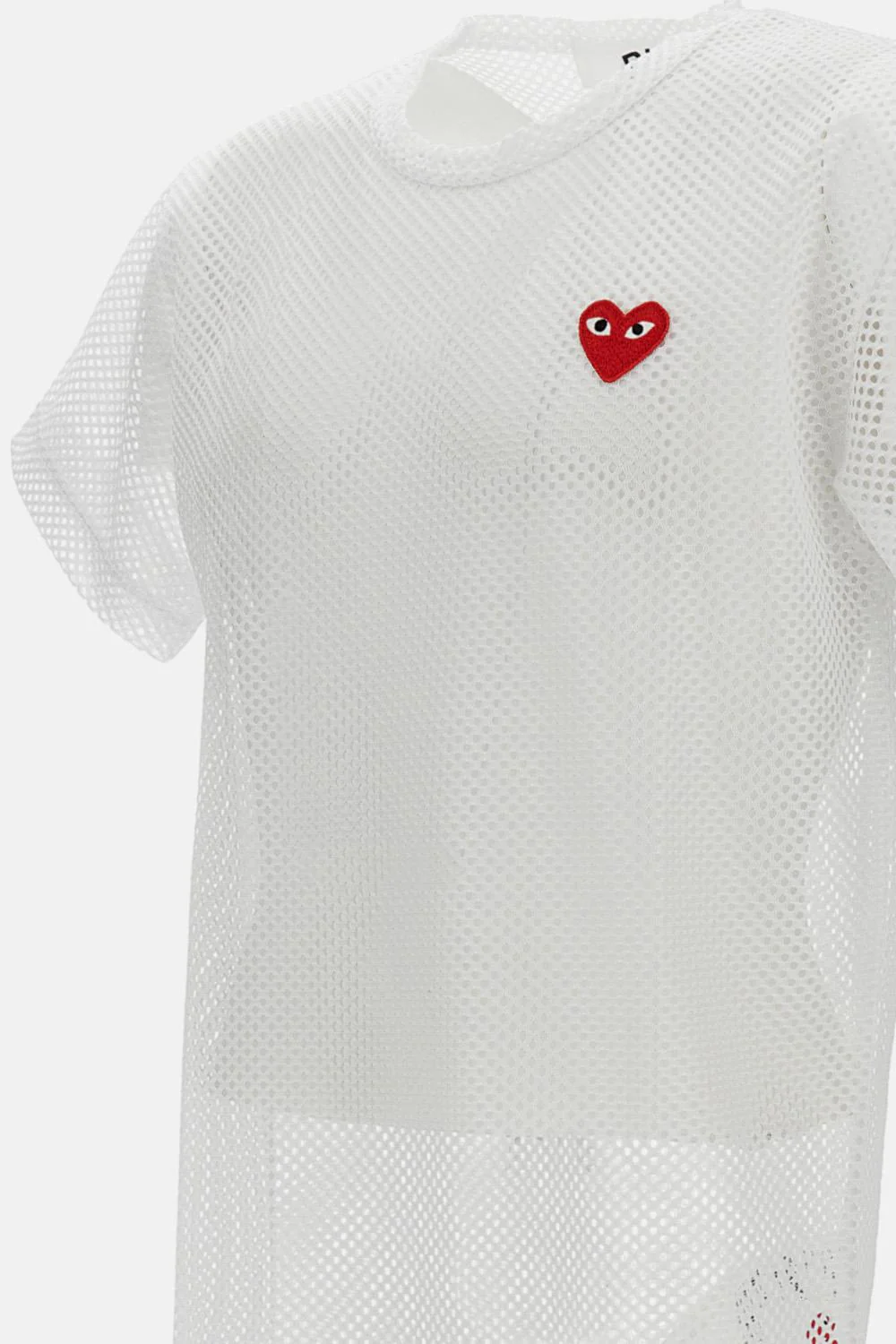 T-SHIRT IN RETE EMBLEM CUORE ROSSO - Image 3