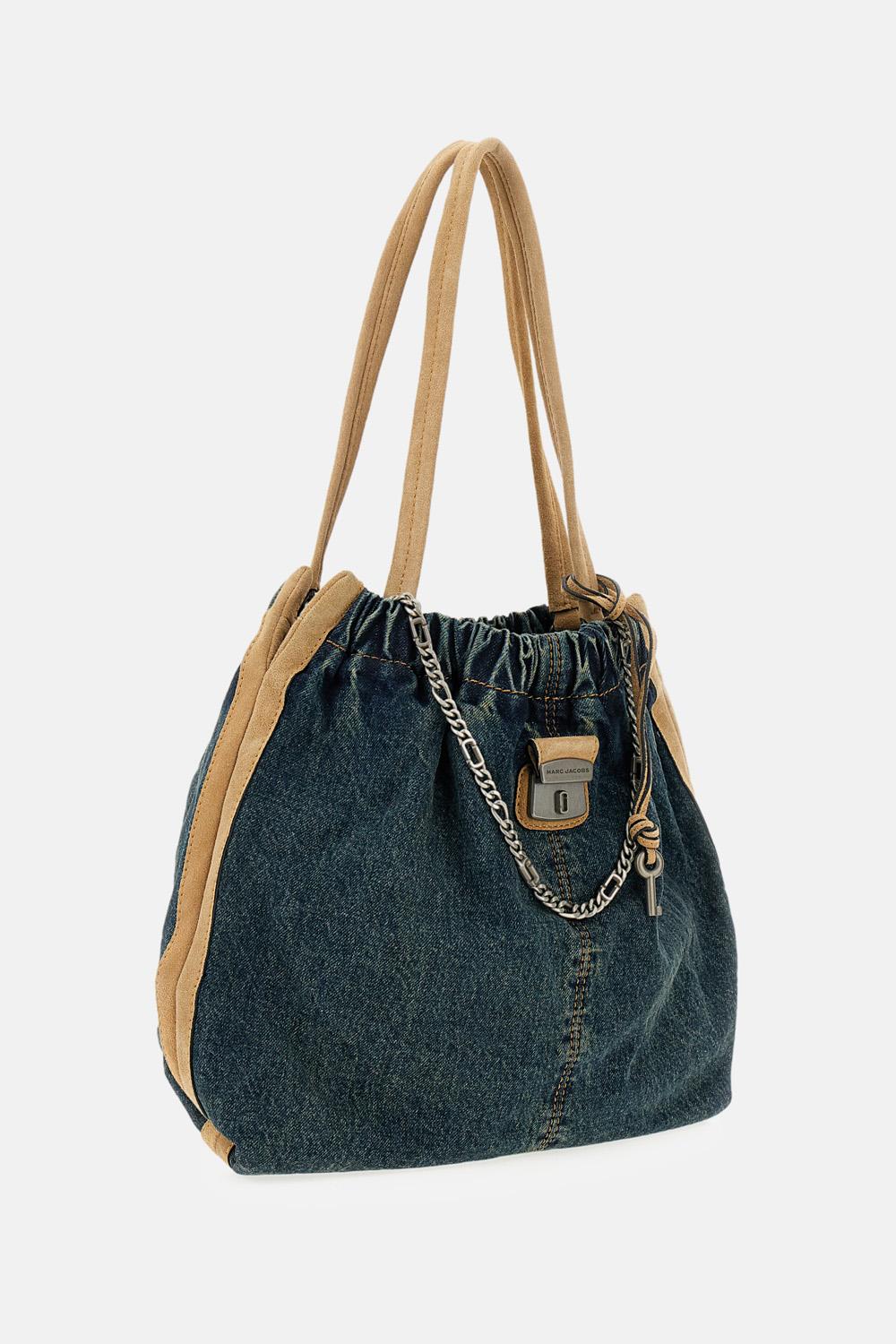 THE DENIM SUEDE CRISTINA TOTE - Image 2