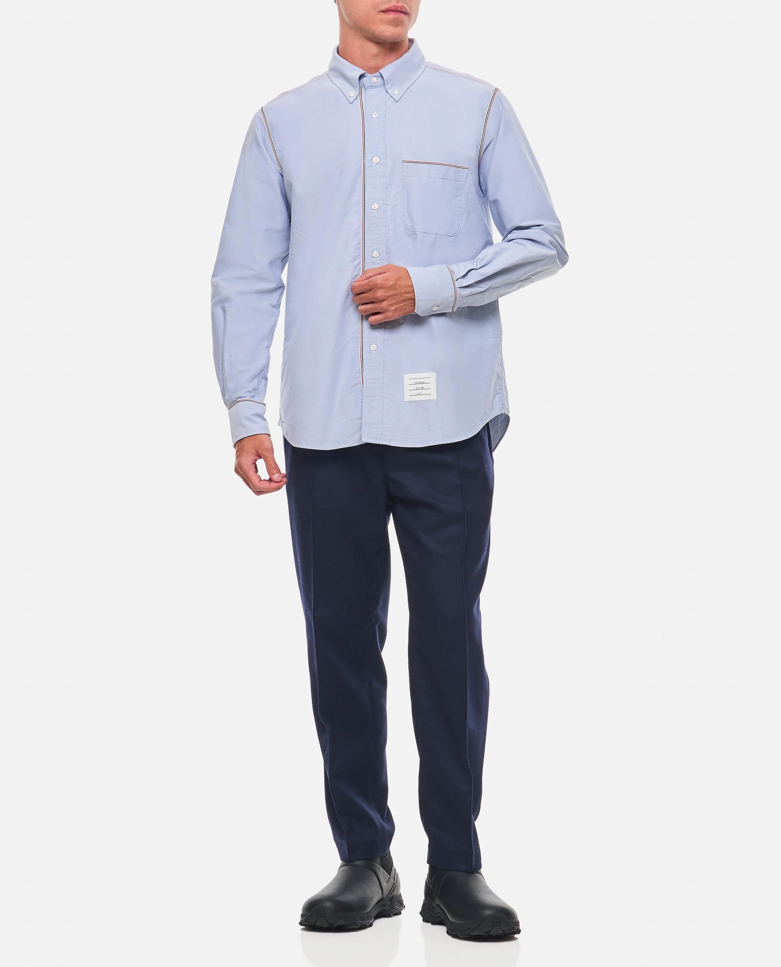 CAMICIA OXFORD IN COTONE AZZURRA - Image 2