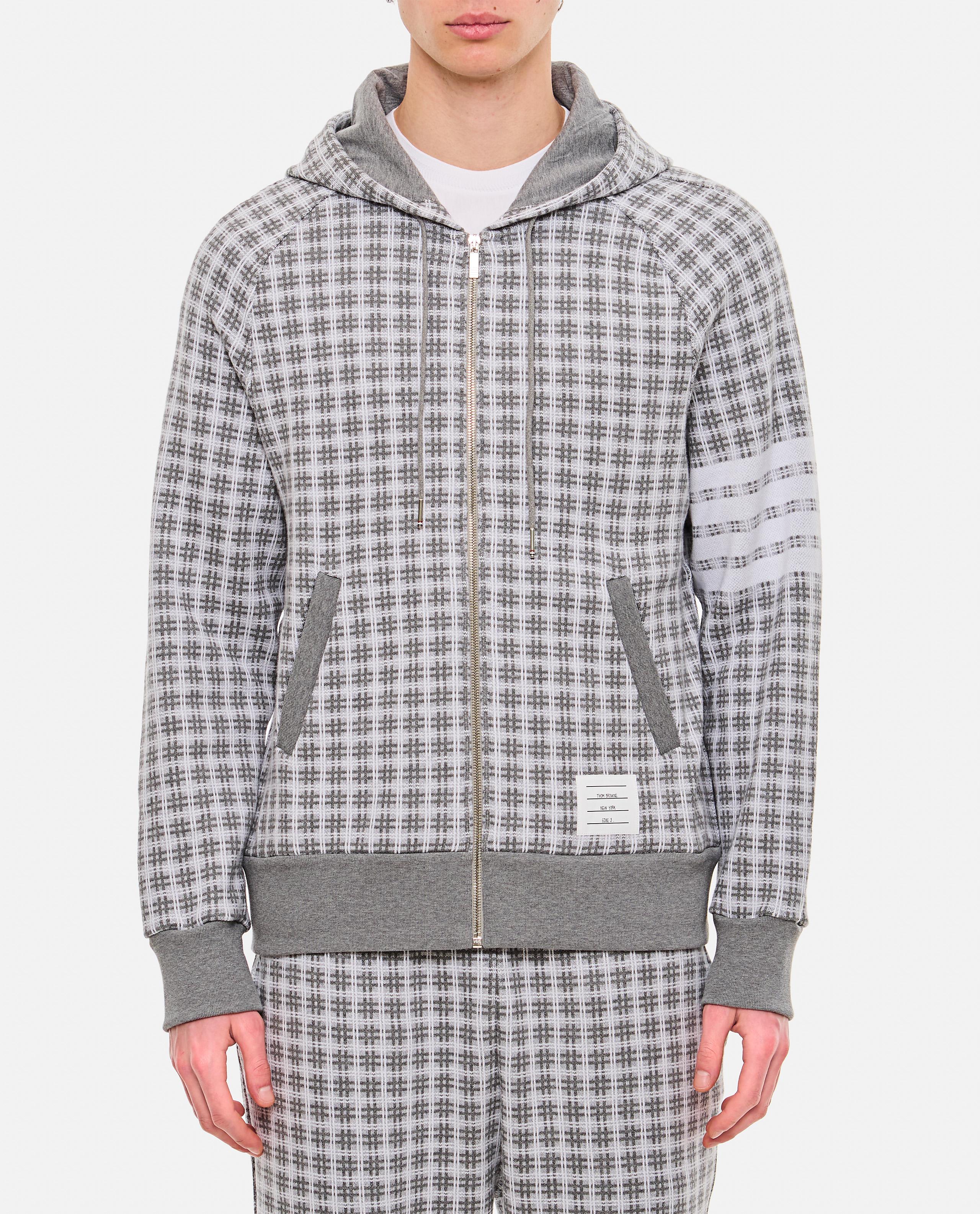 FELPA IN COTONE CON ZIP 4 RIGHE