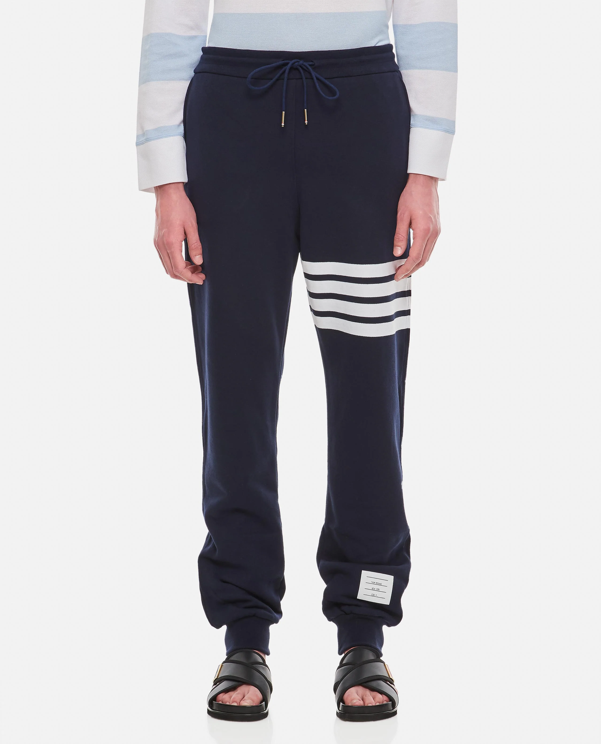 PANTALONE DA JOGGING CLASSICO CON 4 RIGHE STAMPATE