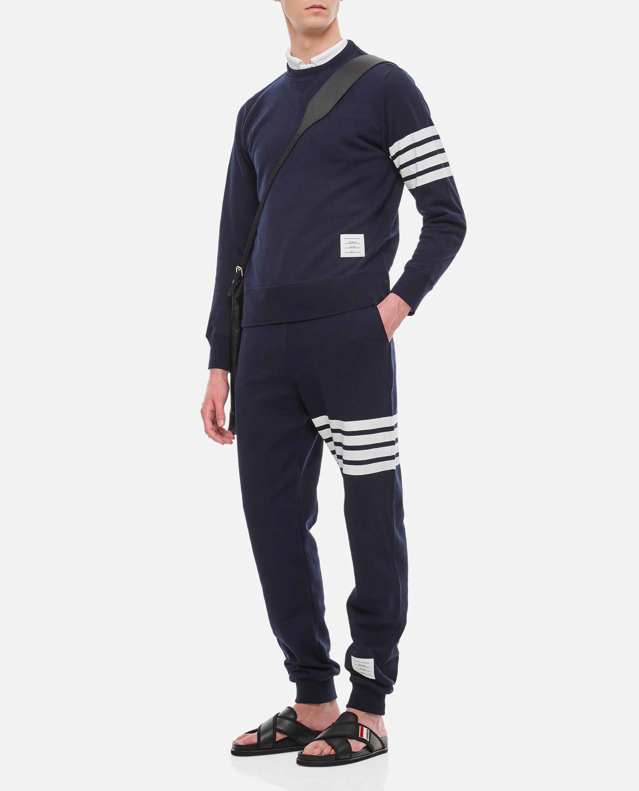 PANTALONE DA JOGGING CLASSICO CON 4 RIGHE STAMPATE - Image 2