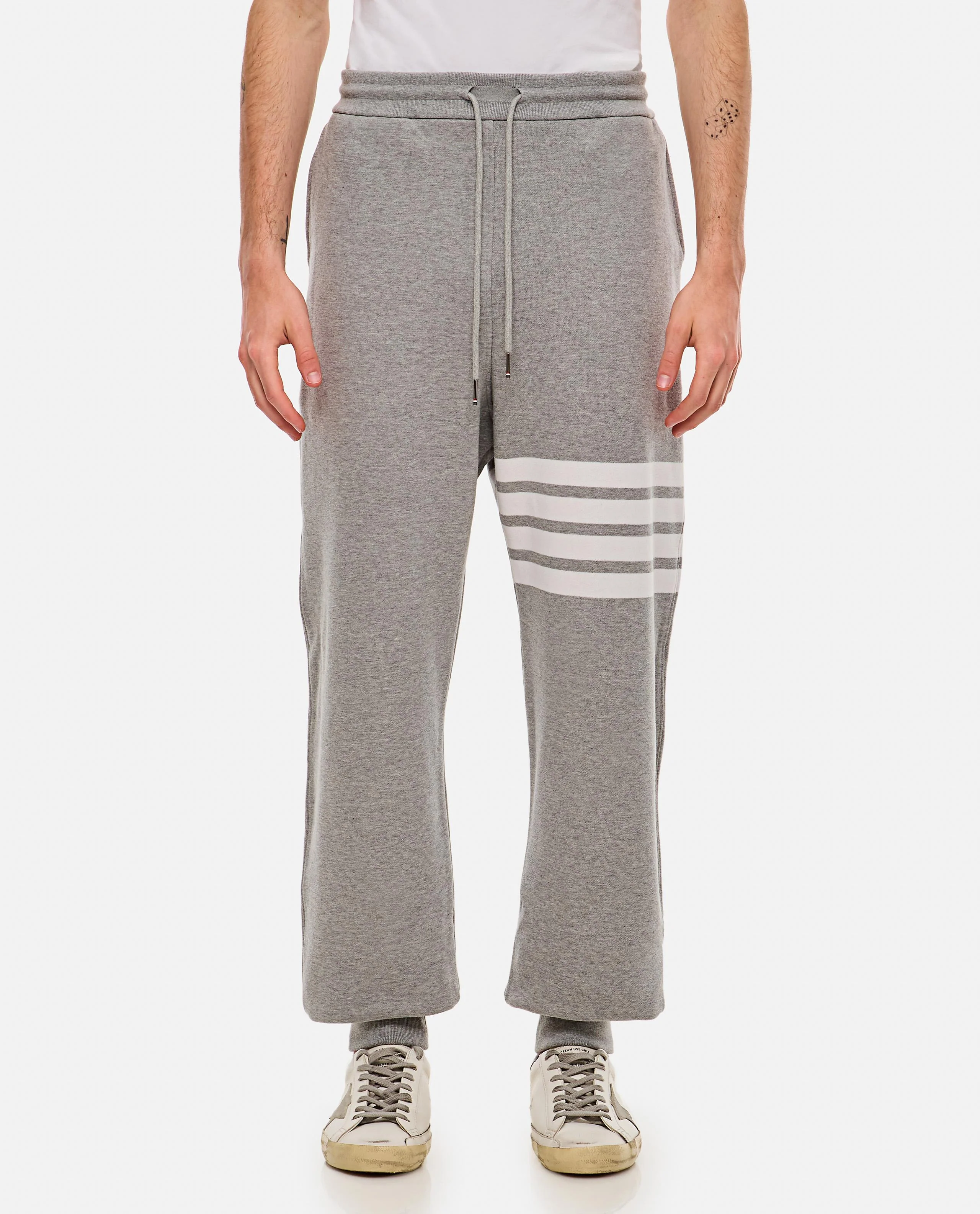 PANTALONE IN FELPA CLASSICA LOOPBACK 4 BAR