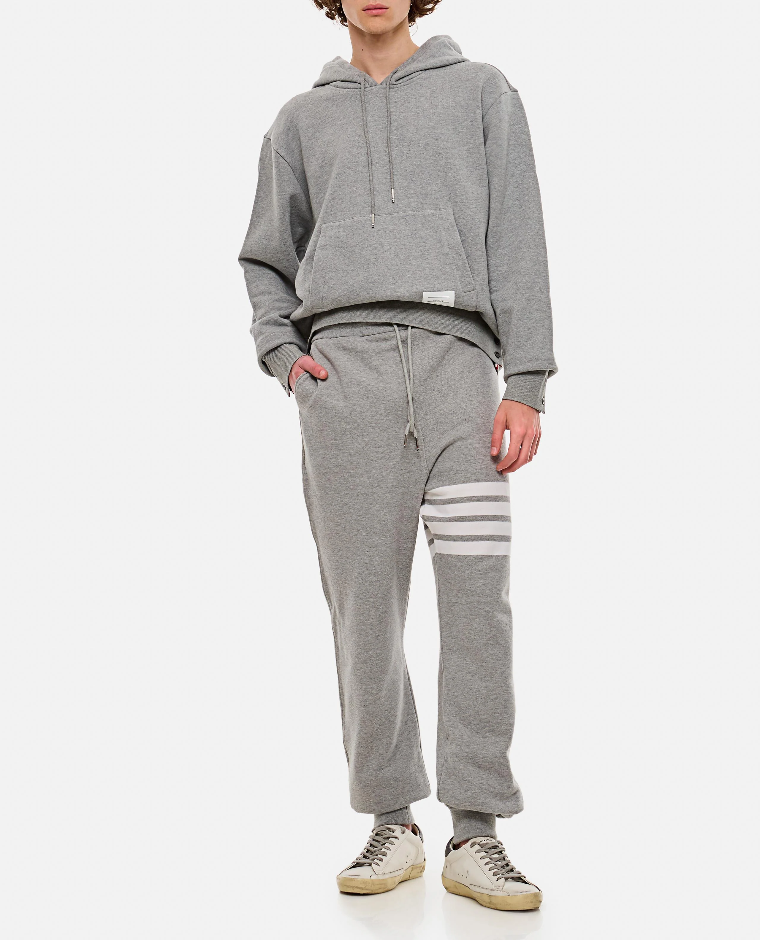PANTALONE IN FELPA CLASSICA LOOPBACK 4 BAR - Image 2