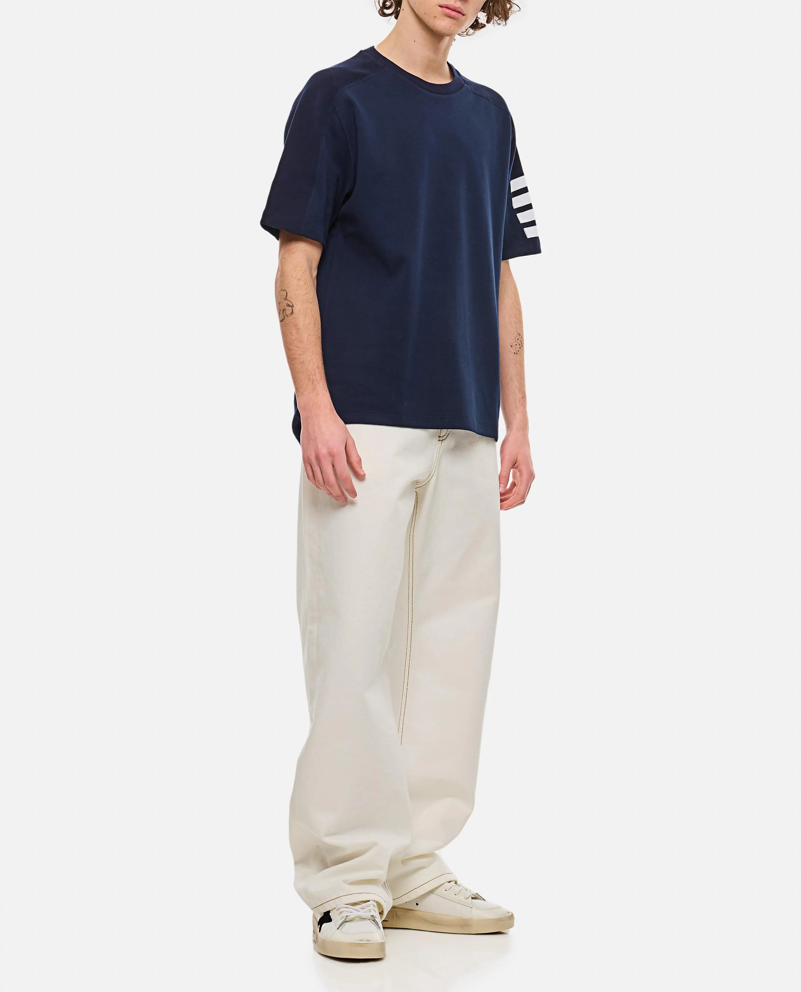 T-SHIRT IN COTONE 4 RIGHE - Image 2