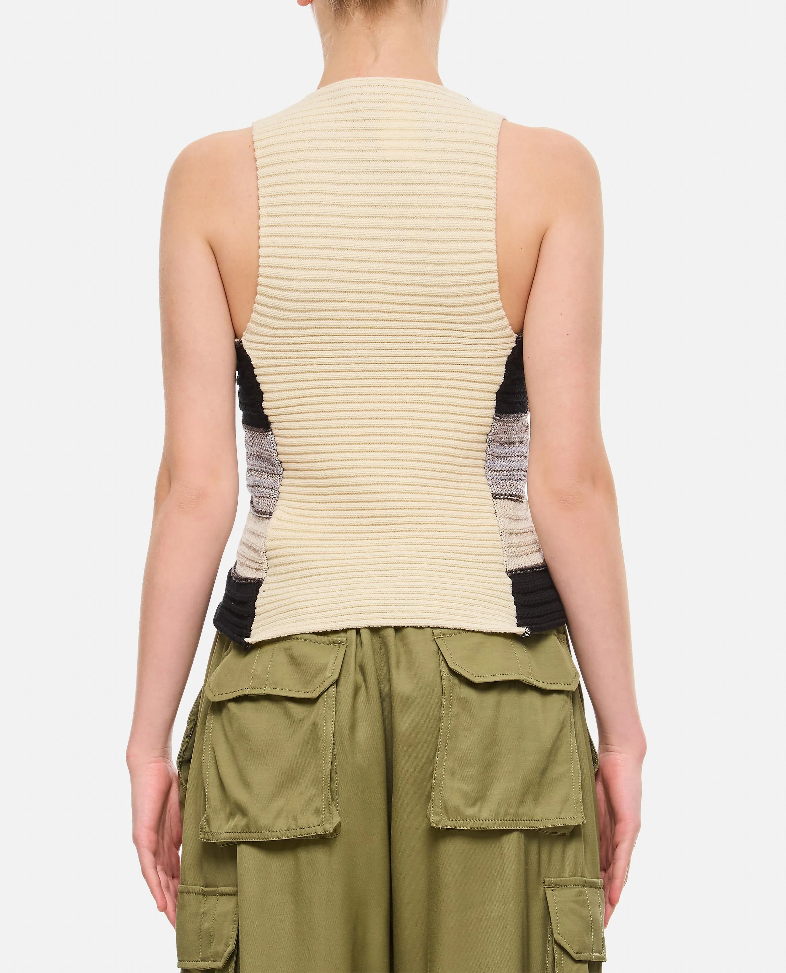 CROP TOP ORIZZONTALE IN LINO E COTONE - Image 3